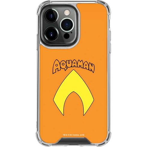 DC Comics Aquaman Classic Logo iPhone 16 Pro Clear Case